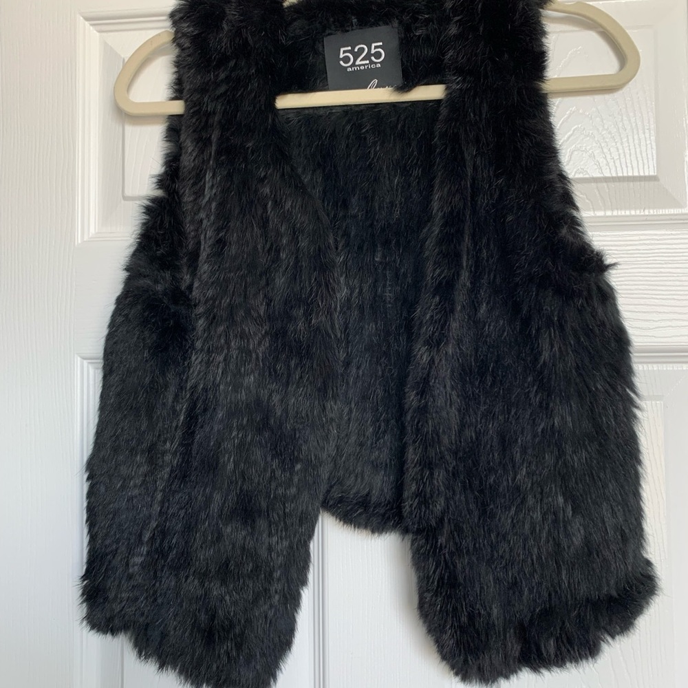 Real Rabbit Fur Vest- 525 America Luxe
